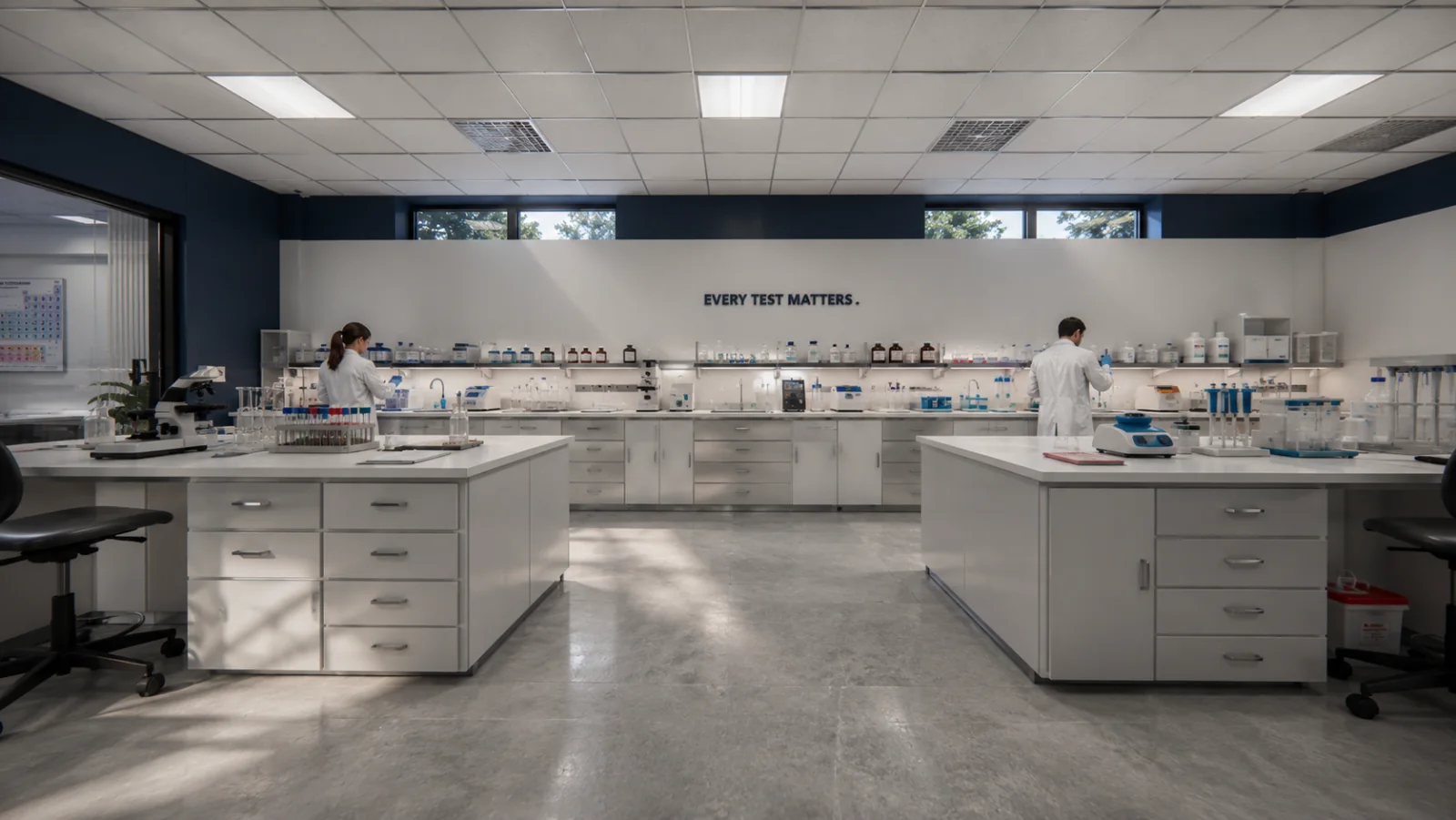 Laboratoire moderne et fonctionnel aménagé par LSTUDIO à Tanger