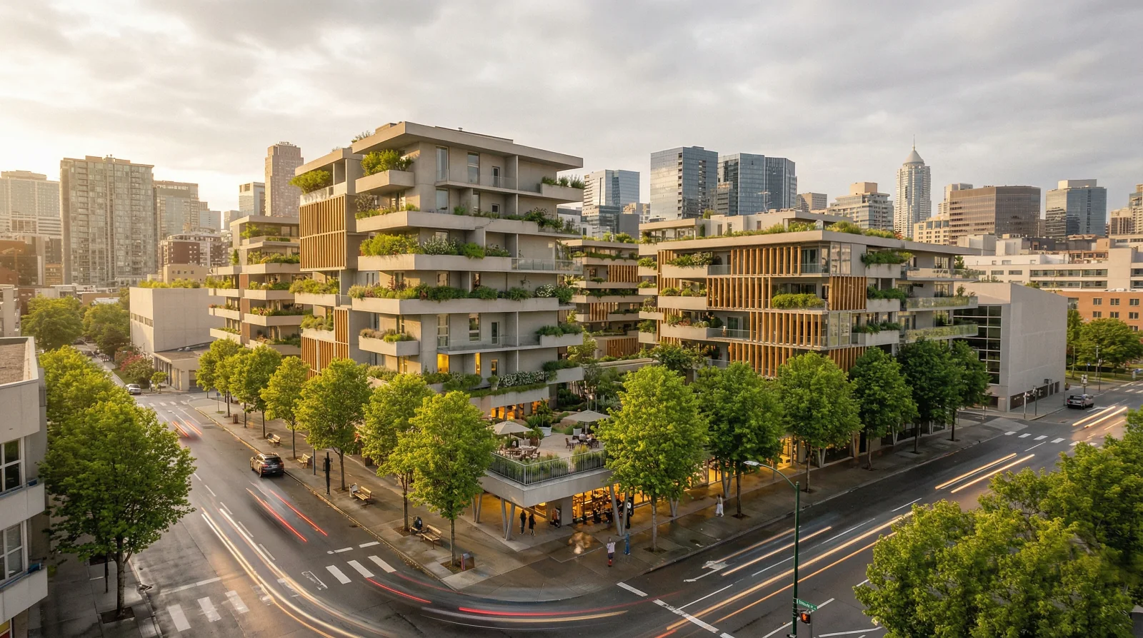 Rendu extérieur de la Résidence H, architecture contemporaine au Maroc